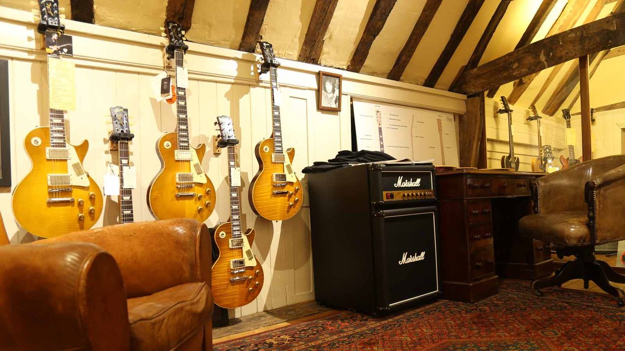 While your guitar's being spec'd up, you can enjoy a cool drink - from the showroom's Marshall fridge, naturally