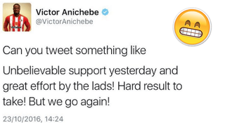 Victor Anichebe tweet