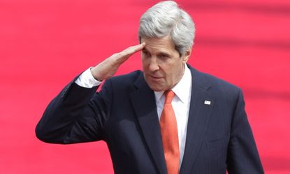 Secretary of State John Kerry says potential foreign exchange students and their families don't think the US is safe.