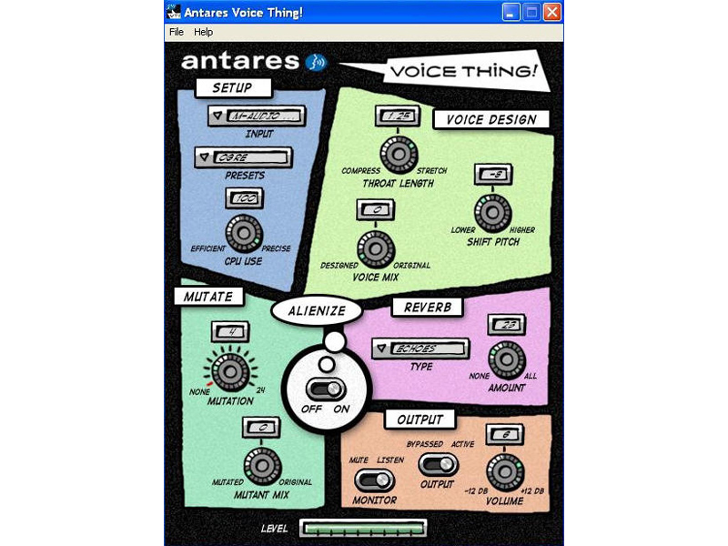 Voice Thing! puts powerful vocal processing in a simple, cartoon-like package.