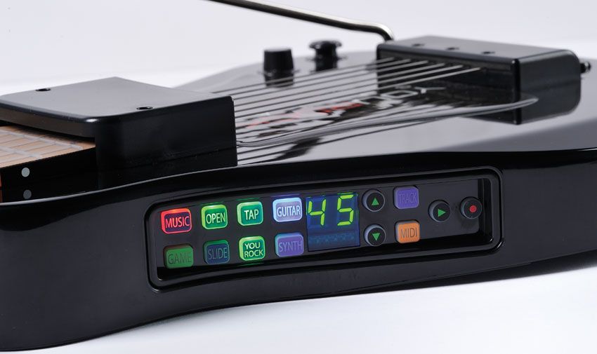 The control panel is the nerve centre where you can set up the instrument for what you want - call up presets, tunings and backing tracks, or edit sounds