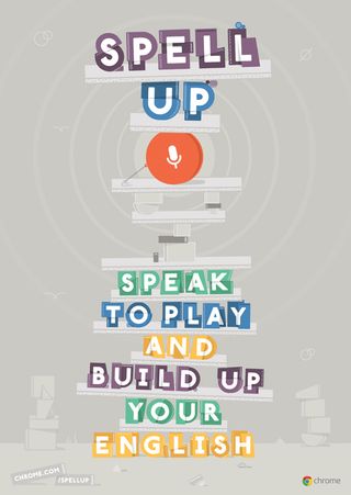 Spell Up is a voice-powered game that can help users improve their English