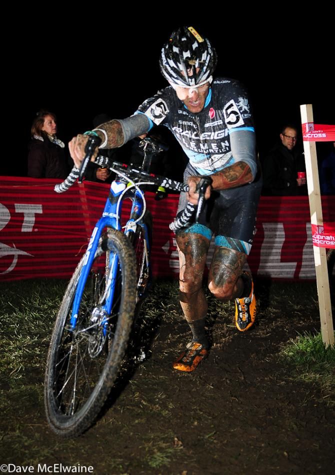 Ben Berden (Raleigh Clement) at the top of the run-up