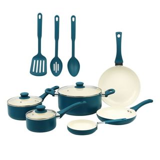 Mainstays Ceramic Aluminum 12-Piece Cookware Set