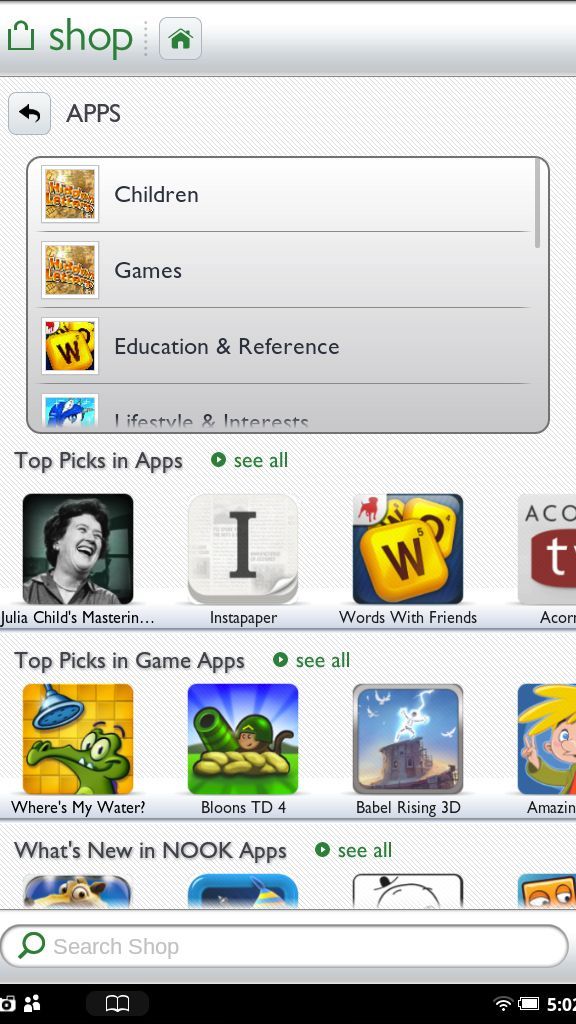 Battery life, storage, apps and games Nook Tablet review Page 3