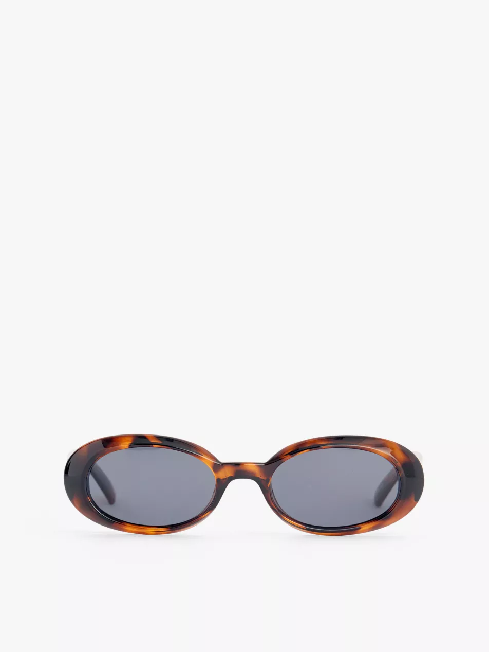Work It Oval-Frame Polycarbonate Sunglasses