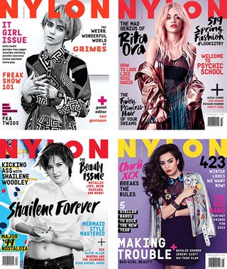 Nylon este un exemplu excelent de revistă care poate fi recunoscută instantaneu prin designul, compoziția și Direcția Generală a copertei, dar cu siguranță nu ar putea fi descrisă niciodată ca plictisitoare