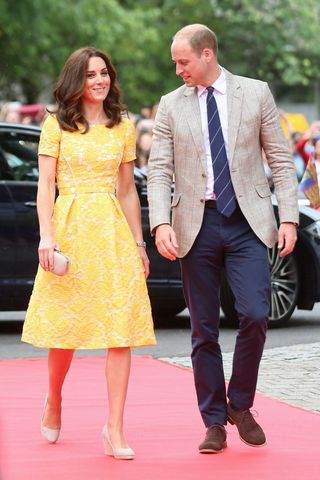 Kate Middleton's walking on sunshine midi dress