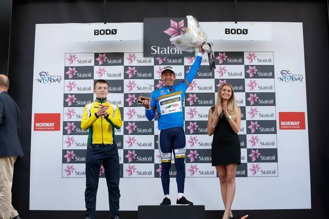 Kenny van Hummel (Vacansoleil-DCM) in the Arctic Race of Norway leader's jersey