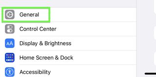 iPadOS 14 install - tap general