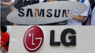 Logos of LG and Samsung