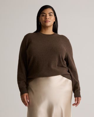 Mongolian Cashmere Crewneck Sweater - Plus Size