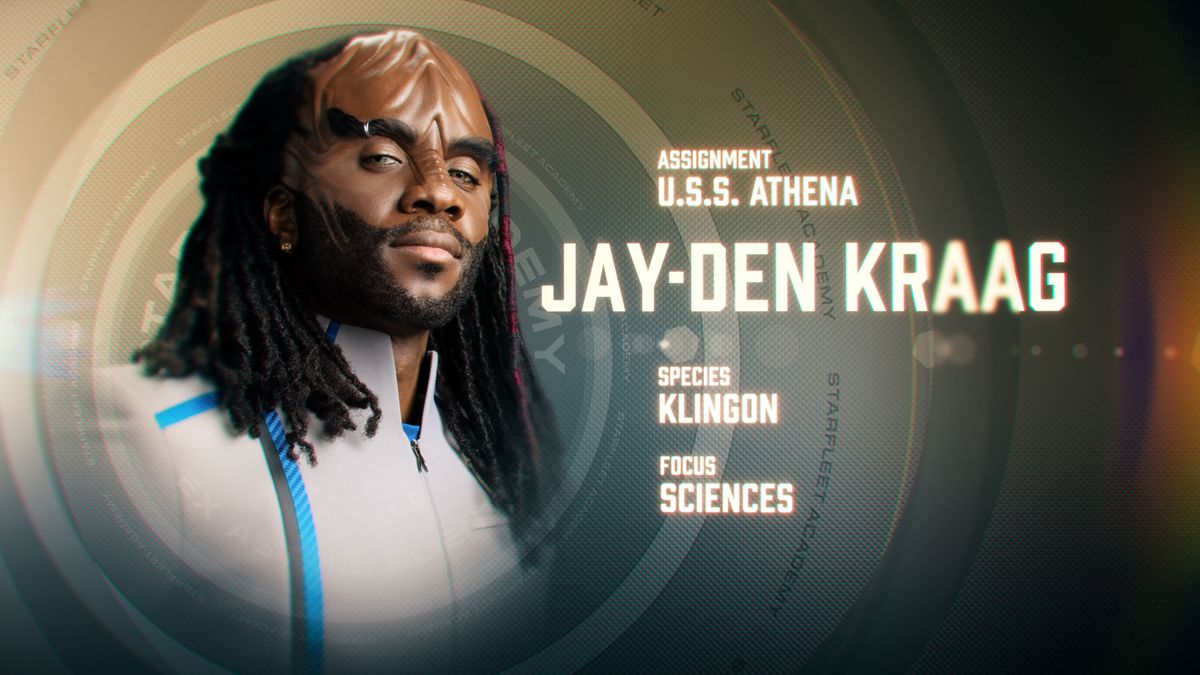 Karim Dian&Atilde;&copy; as Jay-Den Kraag in art for season 1 of Star Trek: Starfleet Academy. Streaming on Paramount+. Photo Credit: Sarah Coulter/Paramount+