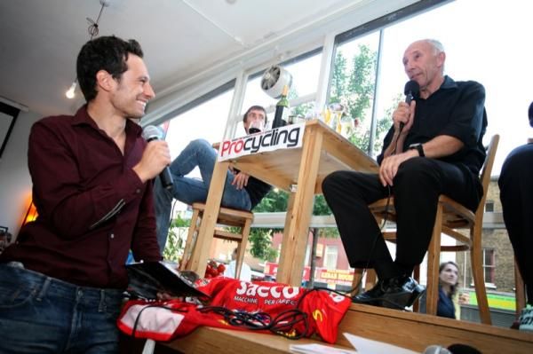 Procycling's Daniel Friebe and Phil Liggett.