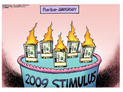 Obama cartoon 2009 stimulus