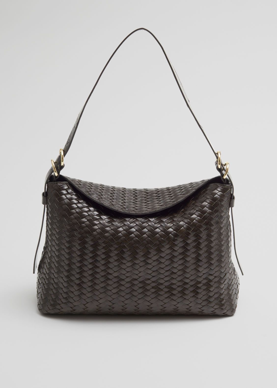 Braided Leather Shoulder Bag