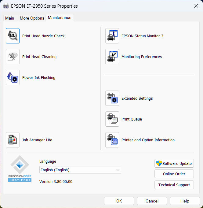 Epson EcoTank ET-2950 printer driver