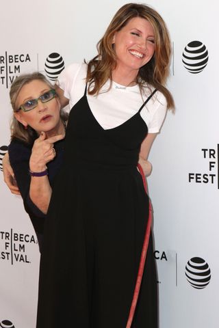 Sharon Horgan with the late Carrie Fisher