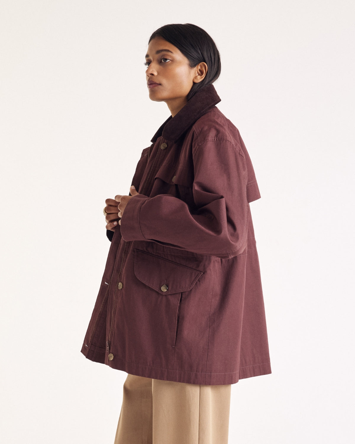 Eloi Eggplant and Chocolate Jacket