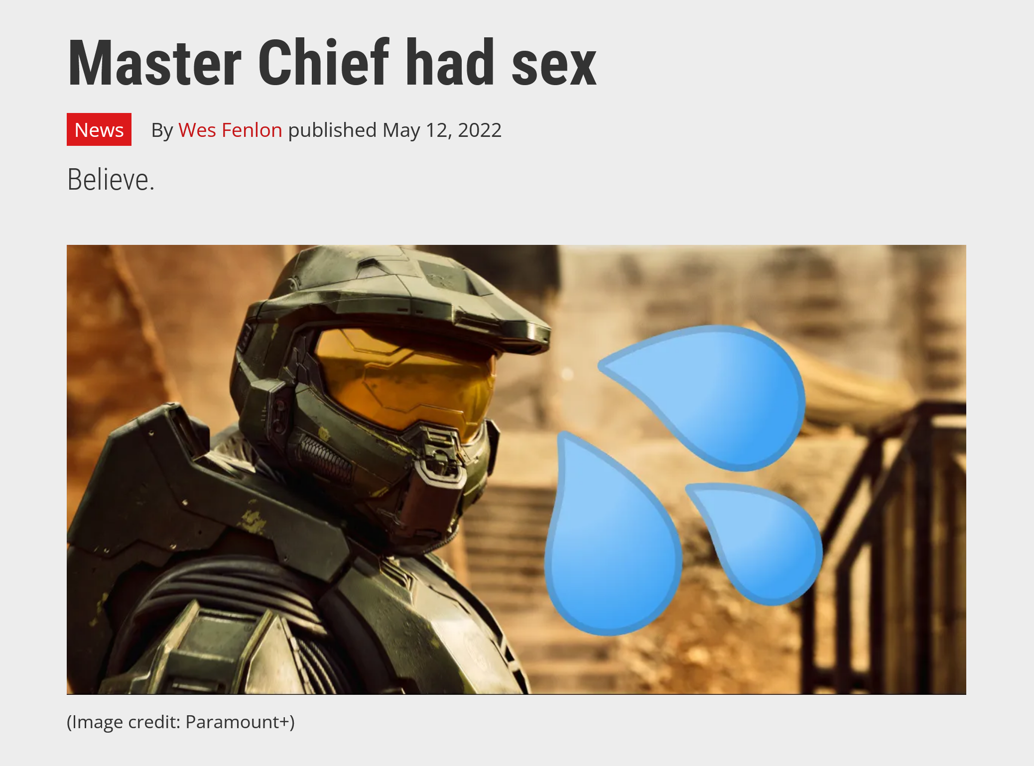 Master Chief had sex