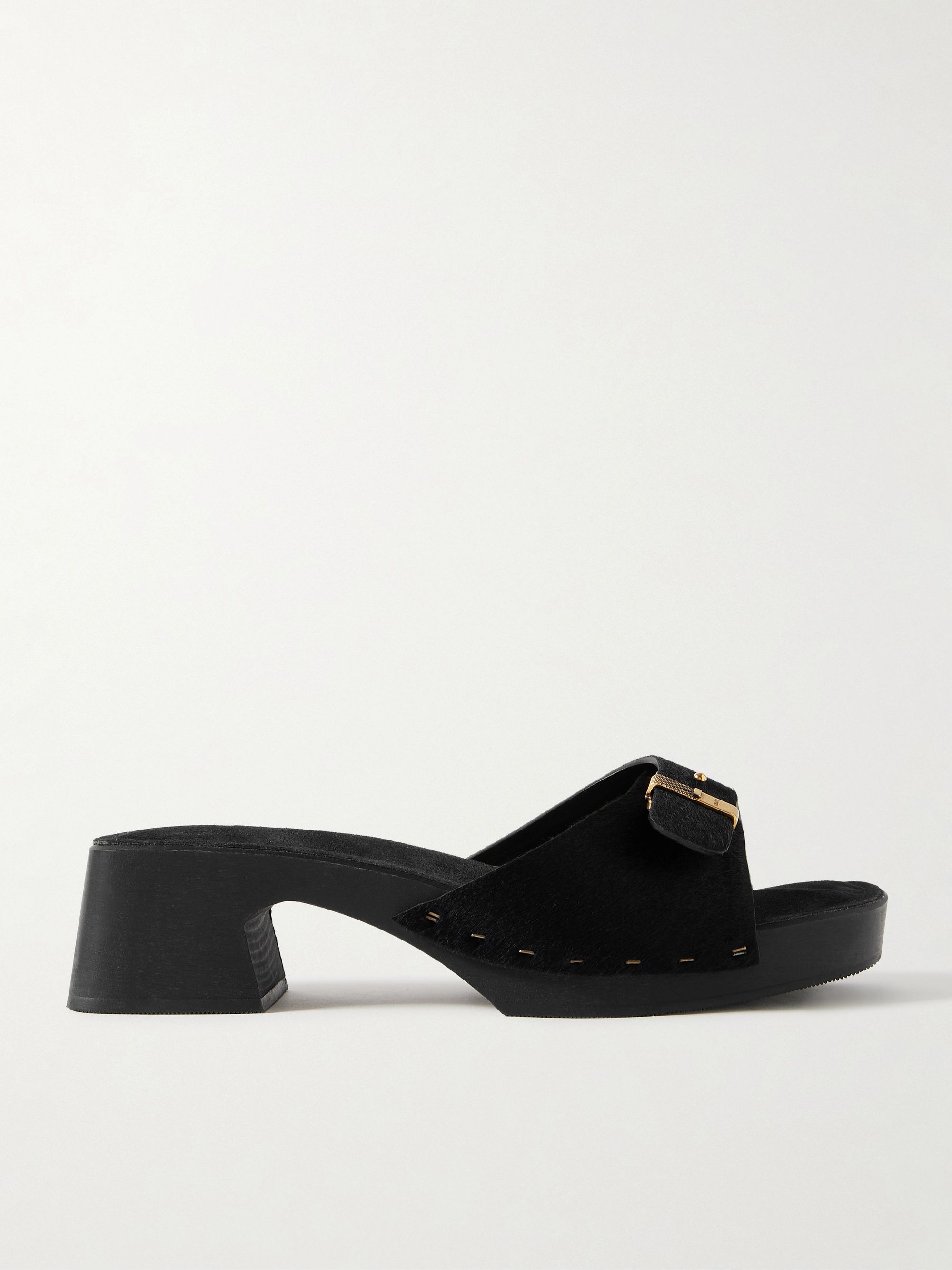 Khaite, Britt Buckled Calf Hair Mules