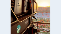 Grass Valley camera at a football stadium