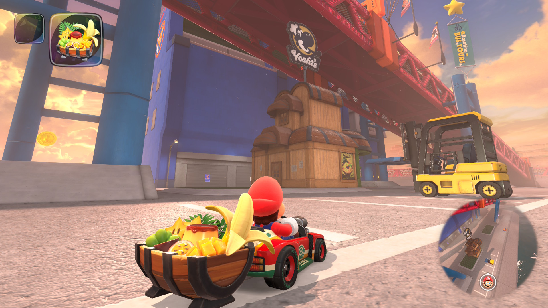 Mario Kart World Fruit Basket location in free roam