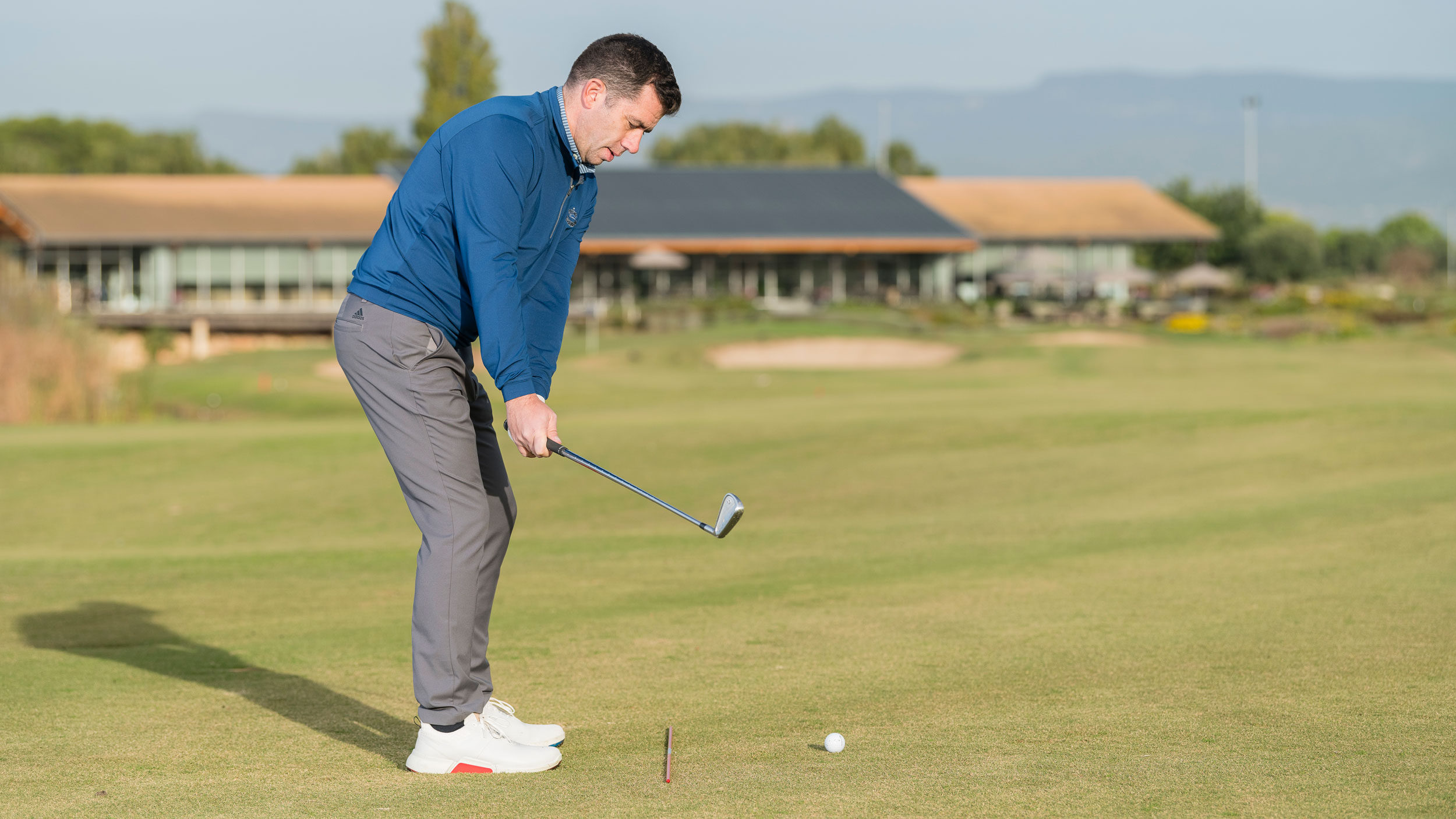 Alignment stick on ground