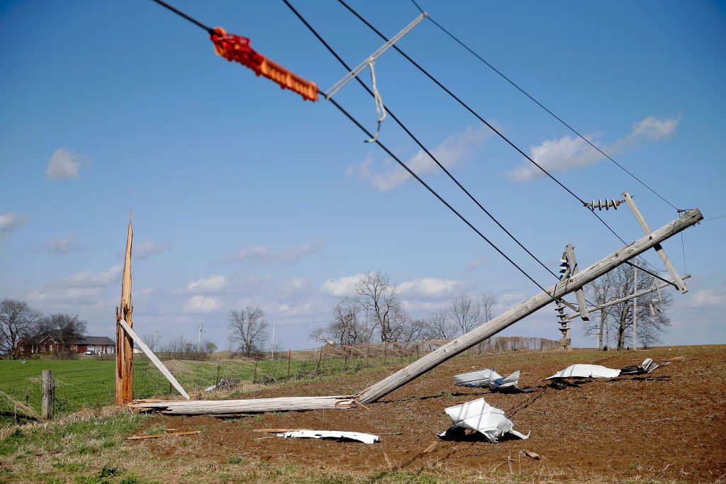 The aftermath of a Missouri tornado in March 2017