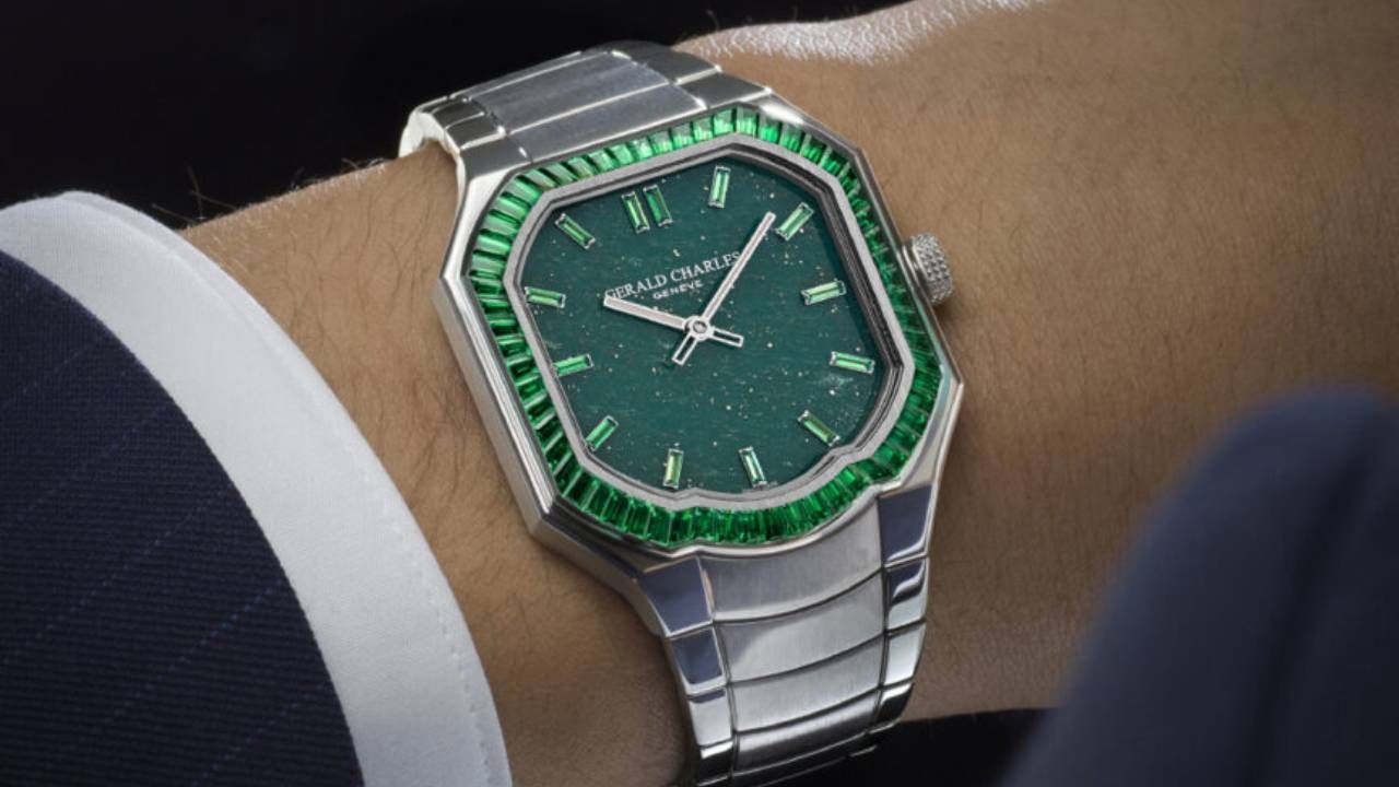 Gerald Charles Masterlink Gem-Set Stone Dial