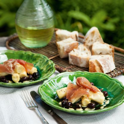 Palm hearts-Serrano ham-olives-vinaigrette-summer recipes-woman and home