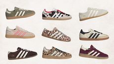 Composite image of different versions of adidas Samba, Gazelle and Handball Spezial shoes