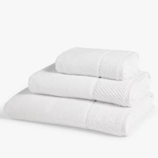 Pile of three white towels