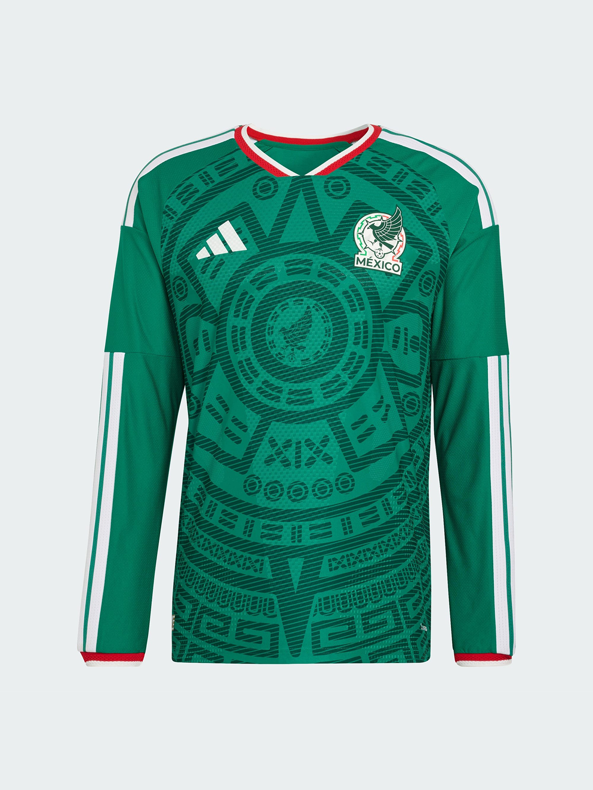 Mexico 26 Home Authentic Long Sleeve Jersey