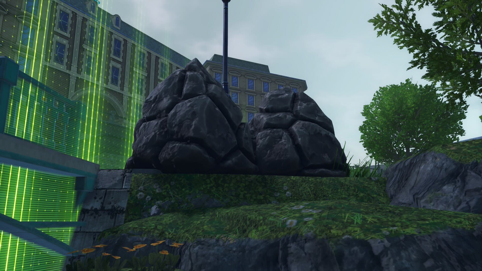 Two rocky boulders in Pokemon Legends: Z-A.