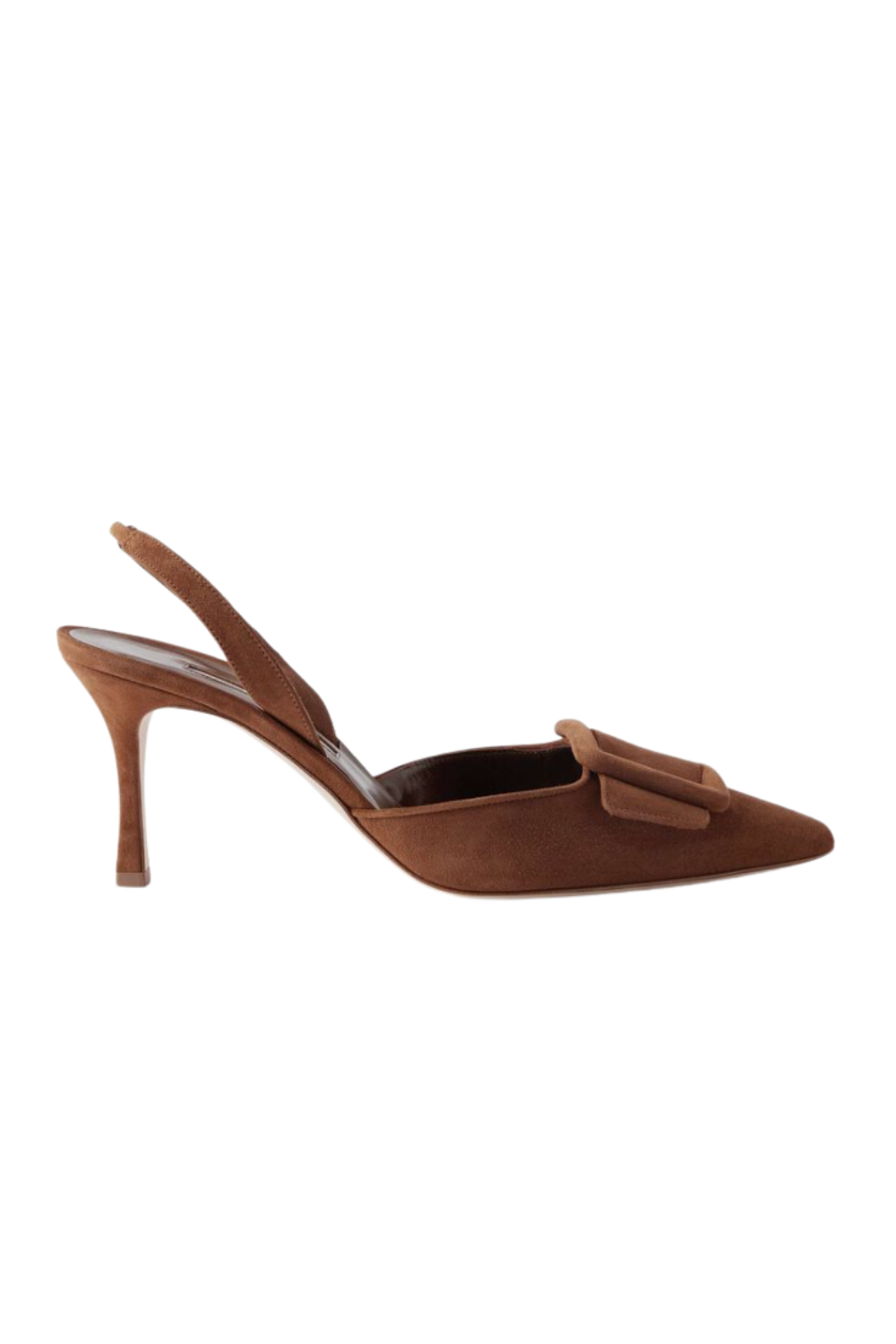 MANOLO BLAHNIK, Maysli 70 Buckled Suede Slingback Pumps