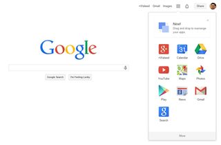Overflow menu on Google