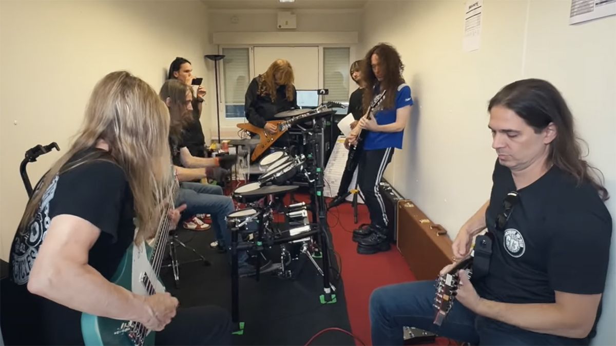 Watch Marty Friedman, Kiko Loureiro and Dave Mustaine rehearse for one ...