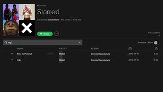 Spotify playlist filter