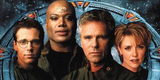 Christopher Judge, Amanda Tapping and Richard Dean Anderson on Stargate SG-1 DVD Box Art