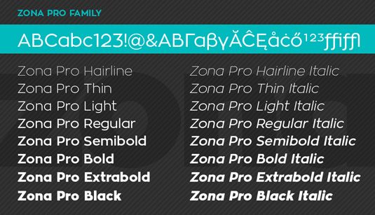 zona pro font free zona pro font free