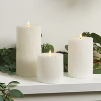 White battery-operated pillar candles, Amazon