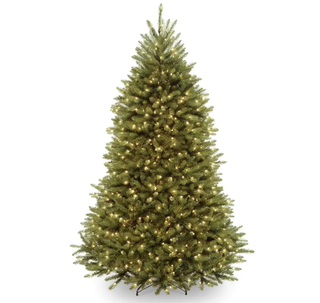 traditional pre-lit christmas tree