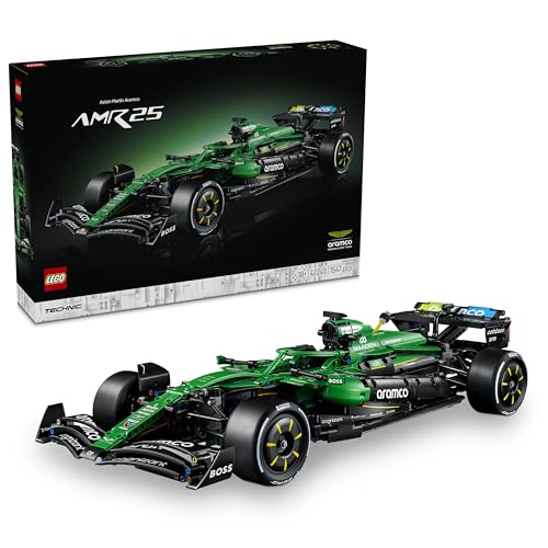Lego Technic Aston Martin Aramco Amr25 F1 Car Model Kit for Adults - Collectible Formula 1 Set W/ V6 Engine, Drs & Push-Rod Suspension - Gift Idea for Racing & Motorsport Fans - 42240