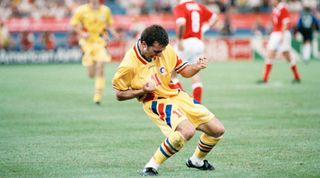 Gheorghe Hagi of Romania during the 1990 World Cup