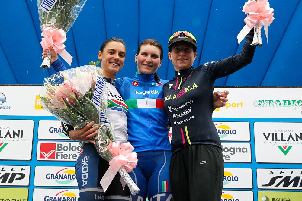 Ashleigh Moolman, Elisa Longo Borghini and Amber Neben.