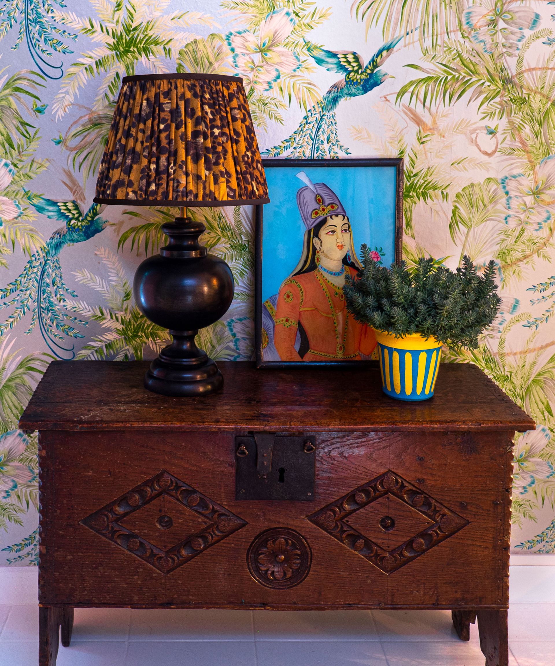 Leopard Love shade in blue/pink colourway from the Matthew Williamson collection for Pooky