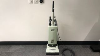 the SEBO x4 vacuum unboxed stood in our test studio