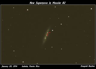New Supernova in M82 by Ezequiel Benitez