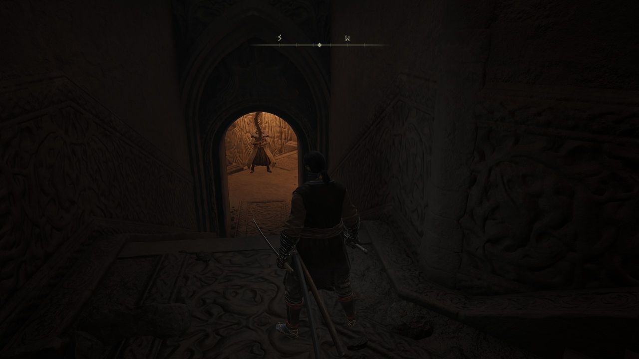 stairs down to final blackflame monk and boss
